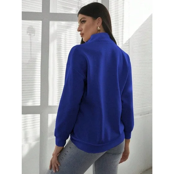 🌟 minimalist Half Zip Kangaroo Pocket Sweatshirt - Picture 8 of 11